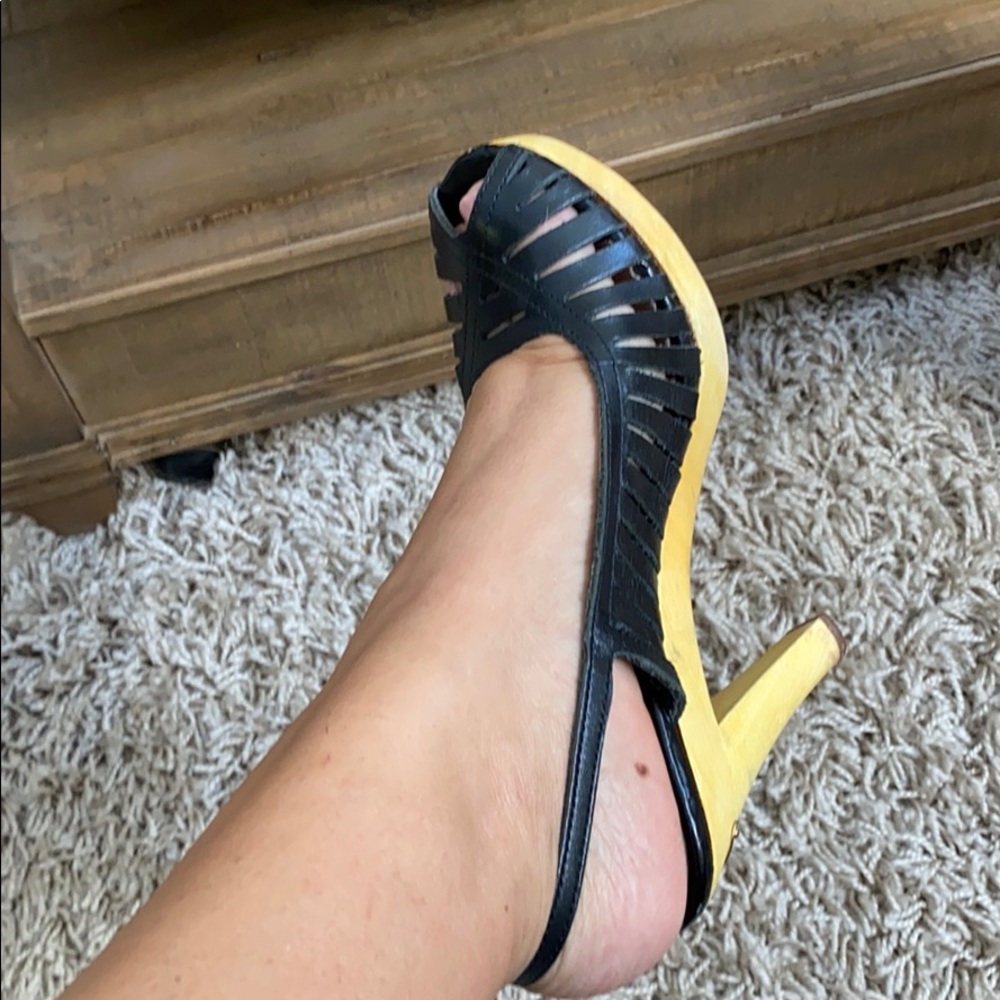 Michael Kors black leather heels